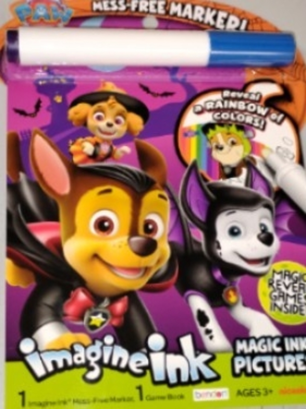 Kids Halloween Paw Patrol Magic Ink Activity Book